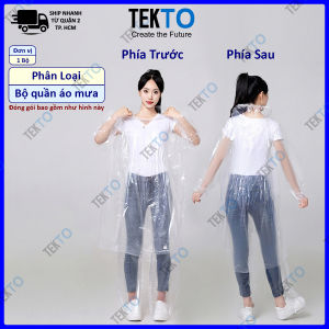 Quần áo đi mưa chống bụi chống ướt toàn thân bằng nhựa PE mềm mại không mùi - 248