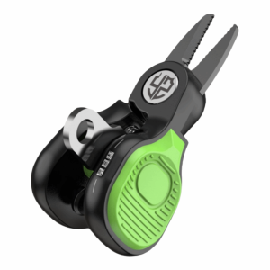 BLACKON Thép không gỉ Dao cắt cá mini Khóa điều chỉnh độ dài Hình dạng răng cưa Kéo cầm tay Dụng cụ cắt dây bện Nhỏ gọn Kéo cắt cá Câu cá