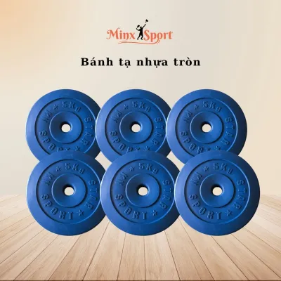 Bánh Tạ Nhựa Đã Nhồi Sẵn 1kg 2kg 3kg 4kg 5kg 10kg (Lẻ 1 Miếng) - Minx Sport