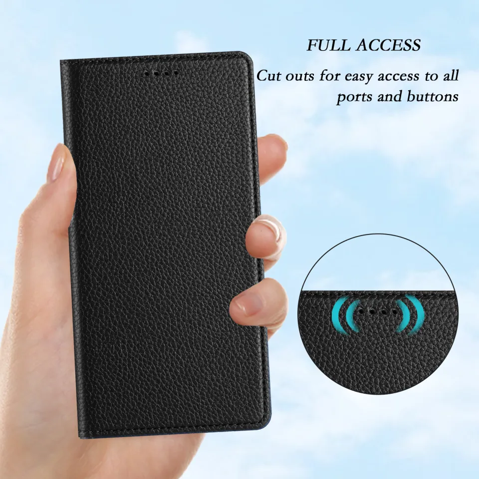 Leather Flip Case for Samsung Galaxy Note 10 Lite Litchi Grain