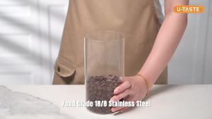 U-Taste Coffee Scoop 1 Tablespoon: 18/8 Stainless Steel Measuring Scooper for Ground Coffee Bean Powder Espresso 6.9in Long Handle Metal Meaure Spoon for Canister Jar (1Tbsp/15ml Silver)