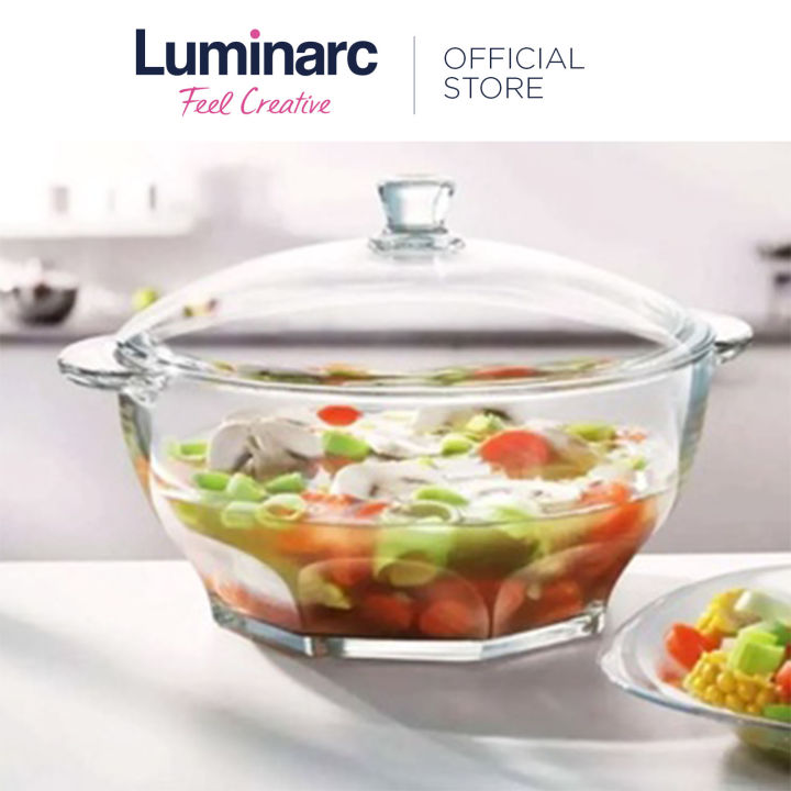 Luminarc Granity P7669 Glass Casserole 1.5 Liter with Lid Microwave