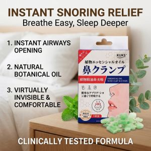 Anti-Snoring Device Nasal Clip Snore Stopper With Natural Essential Oils Improves Airflow And Comfortable Breathing Aid