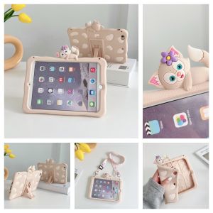 For Huawei MatePad Pro 10.8 MatePad 10.4 Matepad T10 9.7 MatePad T10S MatePad 11 2021 Mediapad M6 10.8 T5 10 10.1" M5 Lite 8.0 Tablet Kids Cartoon Lena Belle Silicon Shockproof Stand Case Cover