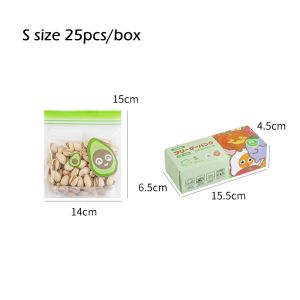 Cartoon PE Thickened Ziplock Food Sealing Bag Food Preservation Organizer Bag Beg Pengedap Makanan 卡通食品密封袋