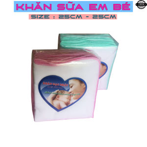 Khăn sữa em bé cao cấp 2 set / 20 khăn / khổ 25cm x 25cm