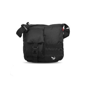 YMG | Tas Selempang Pria Casual Poliester Hijau dengan Resleting & Penyimpanan Ganda