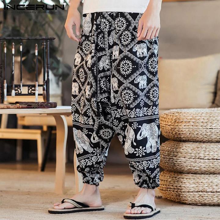 Men Hiphop Harem Pants Crotch Baggy Joggers Plus Size Boho Gypsy Aladdin  Summer Bohemian Nepal Wide Leg Cotton Causal Mens Hippie Trousers From  Xichat, $30.45 | DHgate.Com