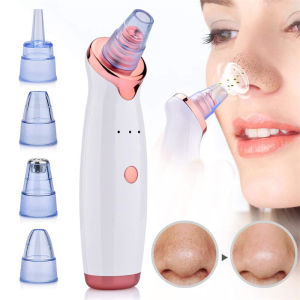 MELEDE Facial Cleaning 5 Tips Blackhead Remover Face Deep Nose Cleaner T Zone Acne Extractor Pore Pimple Removal Electric Vacuum Suction Facial Diamond Beauty Clean Device Multifunctional Skin Tool