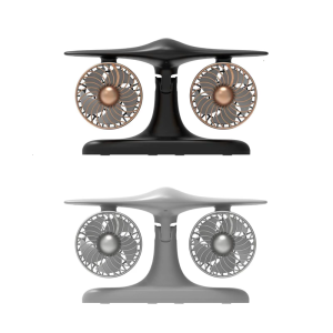 8000mAh Desktop Fan Double Head Rechargable Camping Fan Multifunctional Cooling Fan Desk Fan for Outdoor Actvity