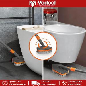Non-Scratch Cleaning Brush with Long Handle Floor Scrubbing Brush Detachable for Pool Carpet Wet Room Wooden Floors Kitchen