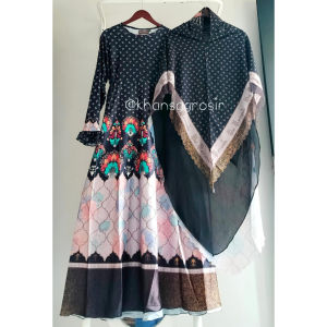 Gamis Syari GAIA Syari by Nha Miranda -  Lebaran mewah pesta Realpic 100%