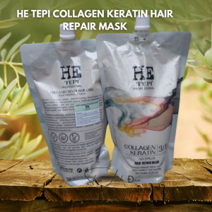 Kem hấp dầu He Tepi Collagen Keratin 3 in 1 Siêu phục hồi tóc nát 1000ml