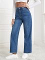 (TUMMY CONTROL) CashewBoy Women Denim Long Pants Straight Cut Jeans High Waist Jeans Denim Trousers Chap Jeans Palazzo Cut Offs Wranglers Loose Wide Loose Stretchable Five Pockets Denim Wanita Seluar Jeans Wanita 女式牛仔裤 (FREE RM 50 VOUCHER). 