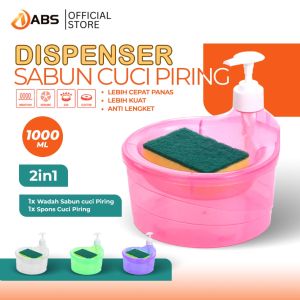 IMB.H111 Tempat Sabun Cuci Piring Bulat Free Spoons | Soap Pump
