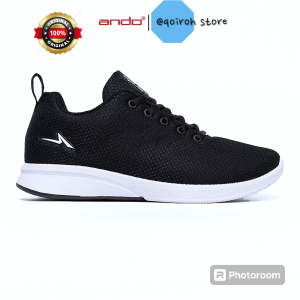 Sepatu sekolah ando laki laki perempuan sd smp sma hitam putih