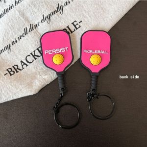 LONGB Detachable Pickleball Paddle Keychain Dopamine with Buckle Pickleball Key Ring Fashion Fitness Series Pendant Bag Accessories