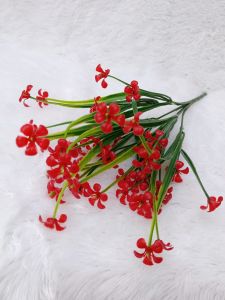 Combo 4 Cành điểm hoa cỏ mùa xuân VI150 ( nhựa cao 33cm 7 nhánh) hoa giả trang trí