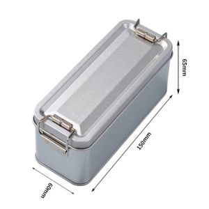 NEXASHOP Old-fashioned Rectangular Iron Box Metal with Lid Cake Packaging Box  Durable Candy Box