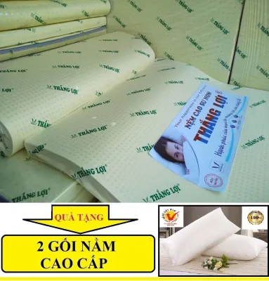 Nệm Size 1m6 x 2m x 5cm 100% Cao Su Non Thắng Lợi TẶNG 2 GỐI NẰM. Êm Ái Nâng Đỡ Cơ Thể Tối Đa
