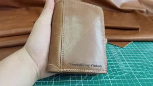 RFID Genuine Leather Men Wallets Name Engraving High Quality Brand Card Holder Men Purse Photo Holder Coin Pocket Male Wallet