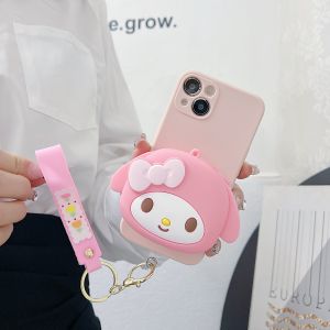 IPH 11 12 13 14 15 16 Plus Pro Max TPU cute kitty melody bag wallet phone case casing cover 手机壳