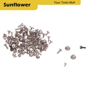 🎀🎁【Special price】Sun 100ชิ้นสกรูนาฬิกาหลายขนาดแบบผสมความแม่นยำสูงชิ้นส่วนเครื่องมือซ่อมแซมการเคลื่อนที่สำหรับช่างนาฬิกา