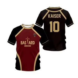 VI Replika Five-a-side football 3D Digitally printed short-sleeved mens sports jersey T Round-neck shirt