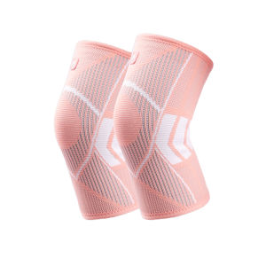 สนับเข่ายืดได้อุปกรณ์เสริมสำหรับเล่นกีฬาทำจากไนลอนอุปกรณ์ป้องกันเข่าสำหรับใส่วิ่งเล่นบาสเก็ตบอลวอลเลย์บอล1คู่