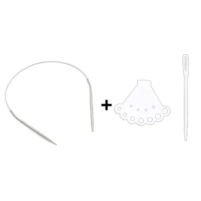 1 strip/bag Length 43/65/80/100/120cm Diameter 1.6-4.8mm Stainless Steel Circular Knitting Needles Stainless Steel Crochet Yarn Needles for Any Weave Handmade Projects Household Sewing Supplies