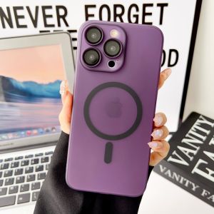 Ultra thin Transparent Magsafe Acrylic Phone Case For iPhone 11 12 13 14 15 16 Pro Max Plus Wireless Charging All Inclusive Lens Protection Hard PC Shockproof Protect Back Cover