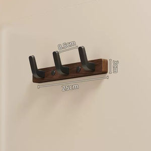 Walnut wood non-drilled entrance door coat hanger high-end solid wood hook