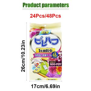 24/48 Pcs Kamper Kapur Barus Lemari Pakaian Baju Buku Kapur Barus Aroma Bunga