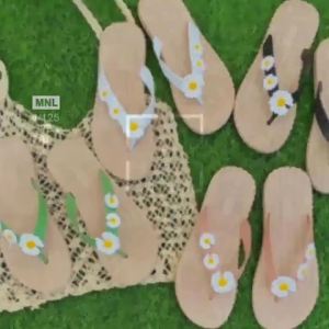 Pearl Flip-Flops For Women Summer Outdoor Wear Toe-Post Sandals Low-Heeled Beach Roman Style Niche New Design Sandals