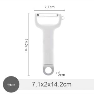 ที่ปอกผลไม้ มีดปอกเปลือกผลไม้ สไตล์มินิมอล สีขาว การออกแบบรู แขวนสามารถแขวนและจัดเก็บได้