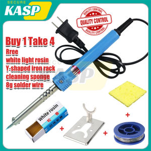 5PCS 220v 60w Electric Soldering Iron Kit With Soldering Wire & Rosin & Cleaning Sponge & Soldering Iron Stand