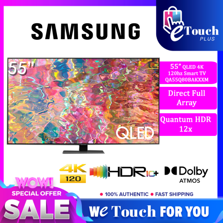 [2022 New] Samsung 55 65 Inch Q80b Qled 4k Smart Tv With Quantum Processor 4k