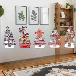 QUANSEN 1:12 Dollhouse Miniature Christmas Road Sign Garden Decoration Furniture Home Model Decor Toy Doll House Accessories