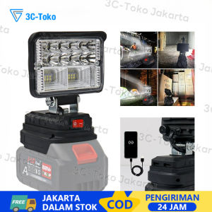 LED lampu baterai lampu cordless Lampu Antarmuka Baterai LED Work light Dapat diputar 120°
