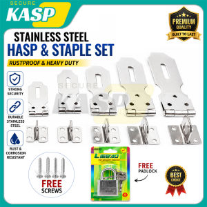 2/3/4/5 Inch Stainless Steel Safety Hasp With 20mm & 30mm Padlocks Safety Lock Heavy Duty Door Lock
