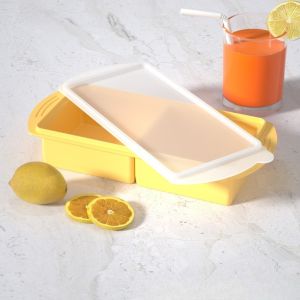 Home&Life.8 Silicone Ice Tray Freezer Mold With Lid Large Cube Bekas Simpan Sejuk Rumah Tangga Food Storage Stackable