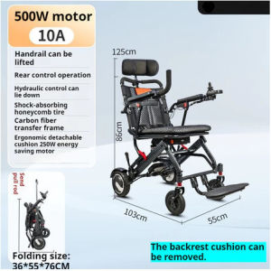 Recline 150° Wheelchair Bed Rest Position Foldable 150kg Load Capacity