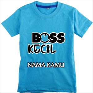 Kaos Atasan Anak Laki Laki Dan Perempuan Motif Boss Kecil Keren