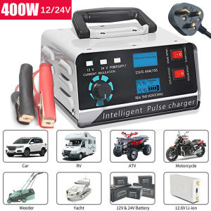 ANJING Heavy Duty Battery Charger 12v 24v For Motorcycle Car 400W Original Fast Charging Automatic