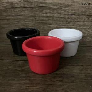 ✨[nappa] Sauce Bowl Gravy Boats Round Glossy Melamine 6cm 50ml Black Mini Dipping Cup American Tableware for Cafe