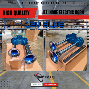 2 Pcs - Jet Inoue Yankee Dual Electric Horn 12V and 24V Available for all Cars Trucks Motorcycle