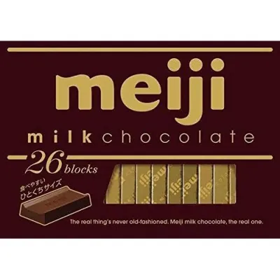 Meiji Chocolate Box Milk Chocolates Black Cocoa 26s per box Made in Japan