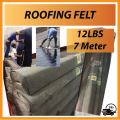 [1 ROLL] 7M HEAVY DUTY Petroleum Asphalt Roofing Felt Waterproof Damp Proof Course Tarred Rabung Getah Atap 黑油布. 