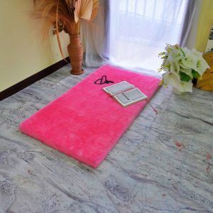 Sajadah bulu rasfur polos ukuran 115 cm x 65 cm x 4.5 isi busa non anti slip