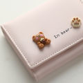 MINISO Dompet Wanita Women Trifold Wallet Beruang Lucu Sederhana Dan Bergaya PU Tahan. 